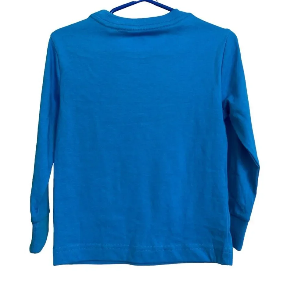 NWT Nike Toddler Long Sleeve Logo T-Shirt Tee Size 2T 1-2 Years Blue Vacation